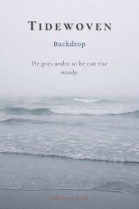 Misty gray coastline image for Pinterest