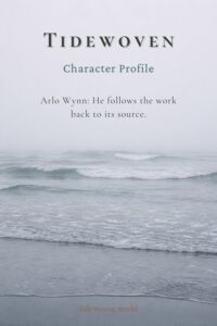 Misty gray coastline image for Pinterest