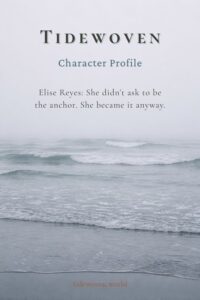 Misty gray coastline image for Pinterest