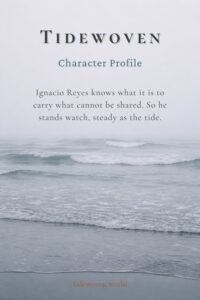 Misty gray coastline image for Pinterest