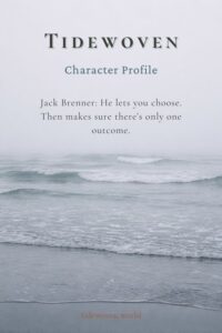 Misty gray coastline image for Pinterest