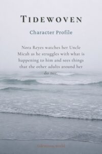 Misty gray coastline image for Pinterest