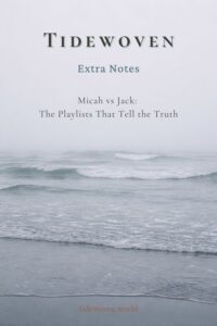 Misty gray coastline image for Pinterest