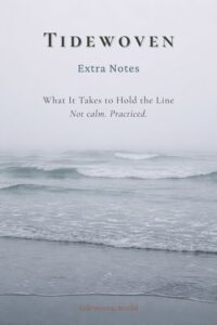 Misty gray coastline image for Pinterest