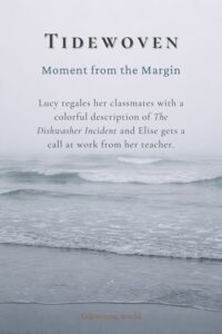 Misty gray coastline image for Pinterest