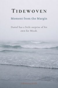 Misty gray coastline image for Pinterest