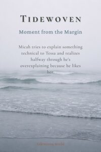 Misty gray coastline image for Pinterest