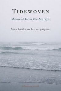 Misty gray coastline image for Pinterest