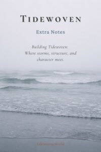 Misty gray coastline image for Pinterest