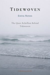 Misty gray coastline image for Pinterest