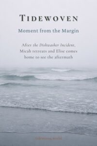 Misty gray coastline image for Pinterest